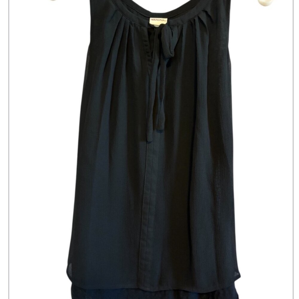 Merona Black Sleeveless Dress Tank Top Office Casual Size Medium - Picture 4 of 4